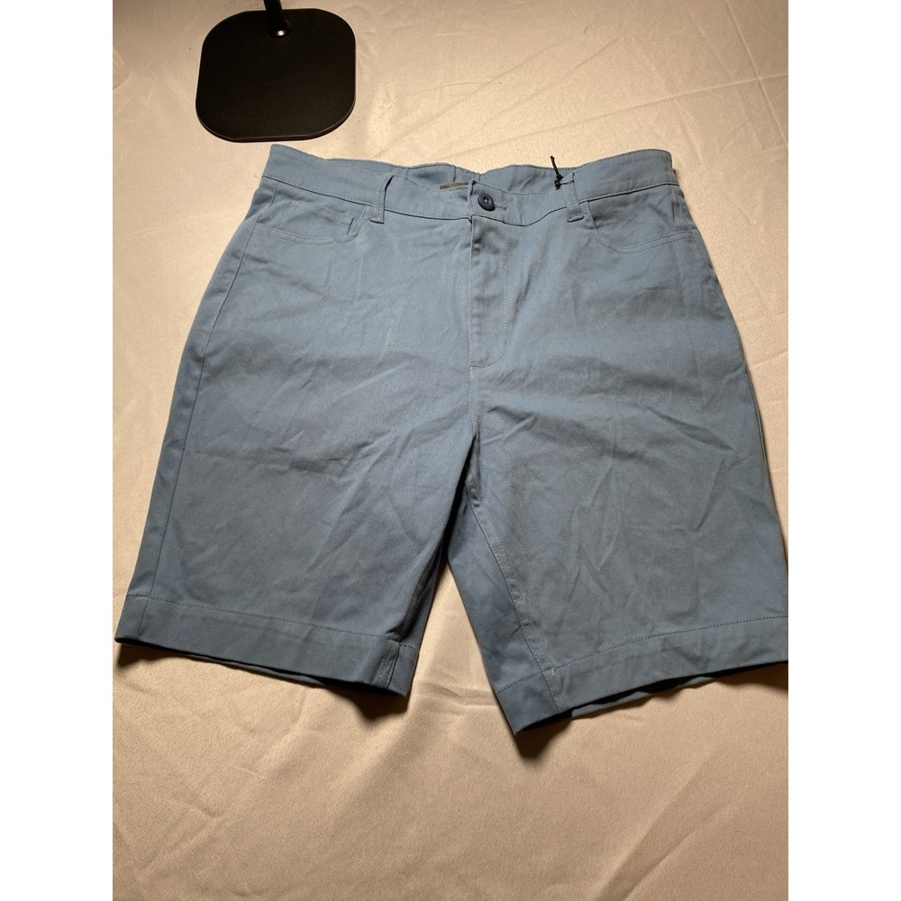 Title: SMASH NWT Mens 34 Shorts Blue Grey Slate Cotton Casual Flat Front Summer